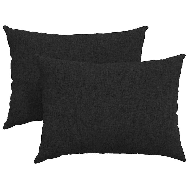 Load image into Gallery viewer, Vidaxl sofa kussens 2 pcs zwart 70 x 50 cm stof
