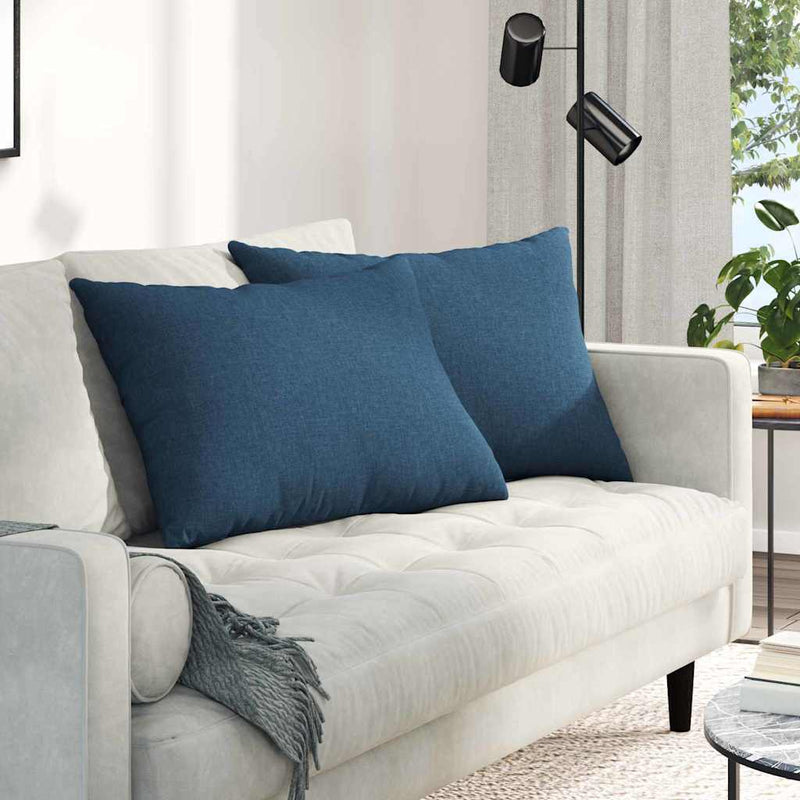 Load image into Gallery viewer, Vidaxl sofa kussens 2 pcs blauw 70 x 50 cm stof
