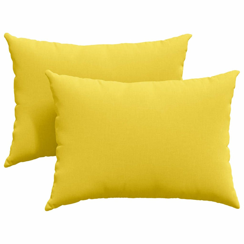 Load image into Gallery viewer, Vidaxl sofa kussens 2 pcs lichtgeel 70 x 50 cm stof

