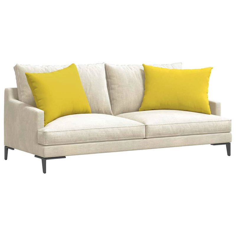 Load image into Gallery viewer, Vidaxl sofa kussens 2 pcs lichtgeel 70 x 50 cm stof

