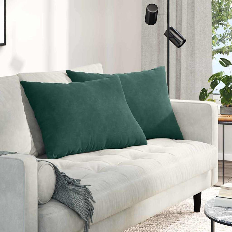 Load image into Gallery viewer, Vidaxl sofa kussens 2 stuks donkergroen 70 x 50 cm cordstof
