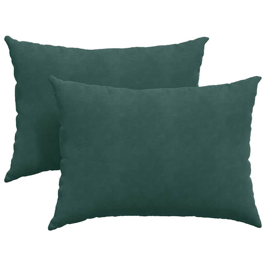 Vidaxl sofa kussens 2 stuks donkergroen 70 x 50 cm cordstof
