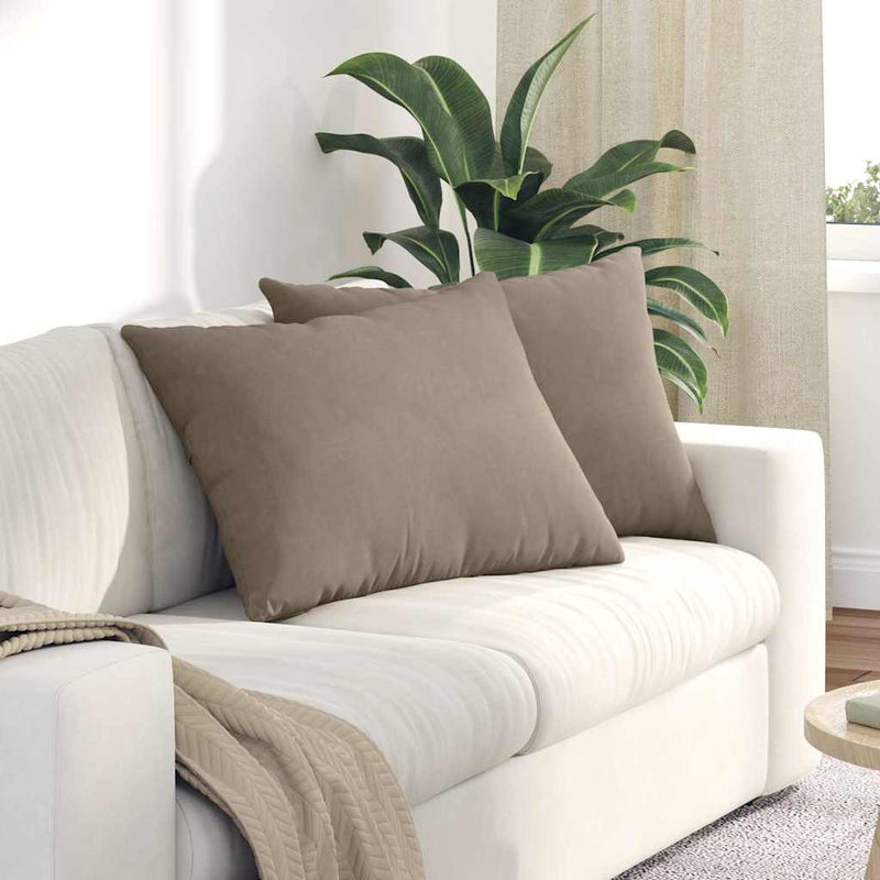 Load image into Gallery viewer, Vidaxl sofa kussens 2 stuks taupe 70 x 50 cm stof
