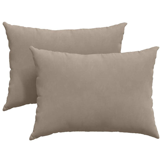 Vidaxl sofa kussens 2 stuks taupe 70 x 50 cm stof