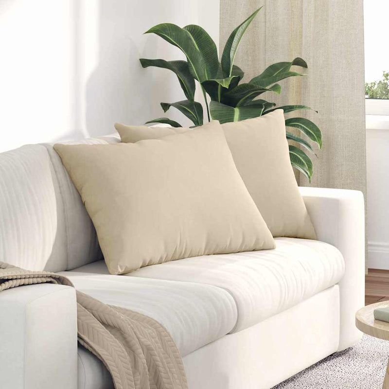Load image into Gallery viewer, Vidaxl sofa kussens 2 stuks crème 70 x 50 cm stof
