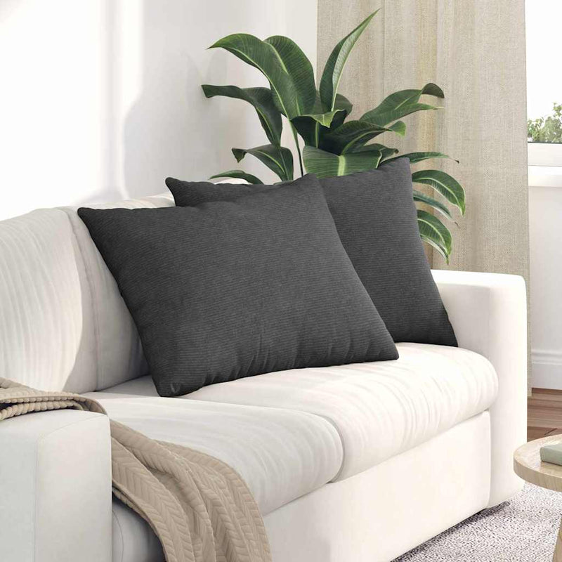 Load image into Gallery viewer, Vidaxl sofa kussens 2 stuks donkergrijs 70 x 50 cm cordstof
