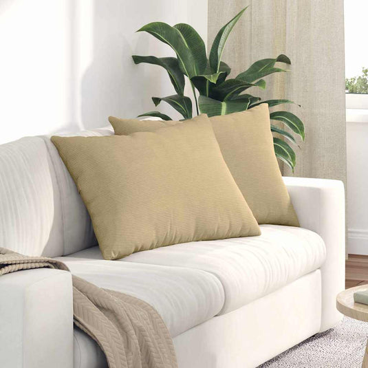 Vidaxl sofa kussens 2 stuks grijs groen 70 x 50 cm cordstof