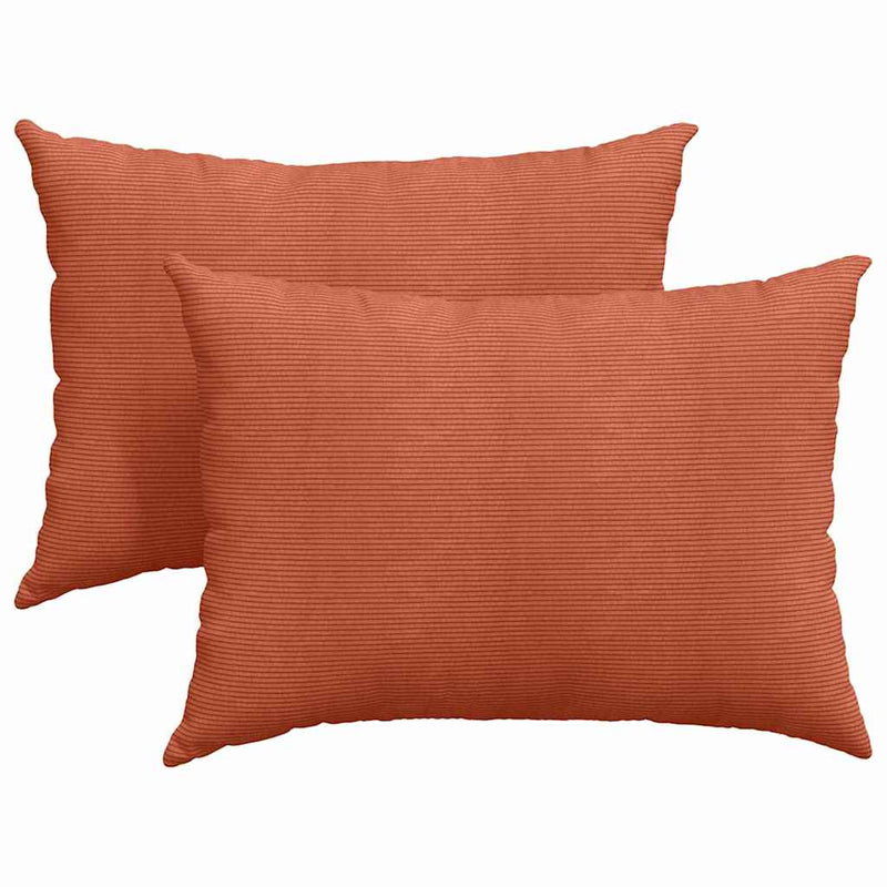 Load image into Gallery viewer, Vidaxl sofa kussens 2 stuks rood-oranje 70 x 50 cm cordstof
