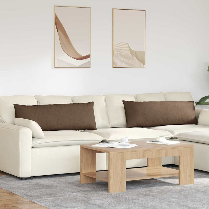 Load image into Gallery viewer, Vidaxl sofa kussens 2 pcs bruin 120 x 40 cm stof

