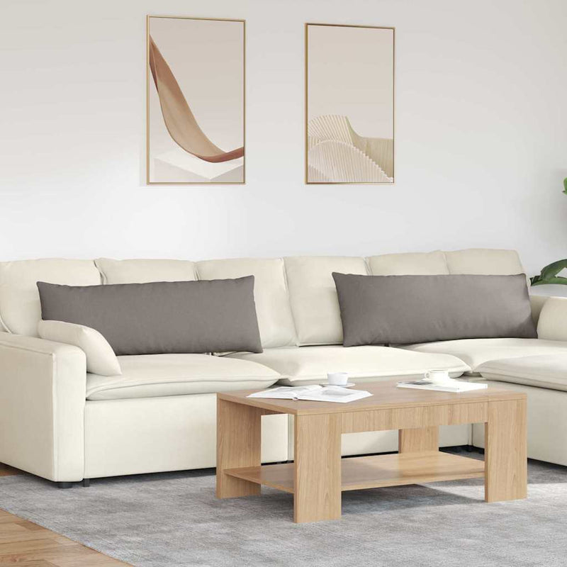 Load image into Gallery viewer, Vidaxl sofa kussens 2 pcs taupe 120 x 40 cm stof
