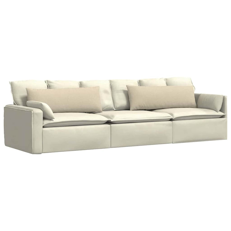 Load image into Gallery viewer, Vidaxl sofa kussens 2 pcs crème 120 x 40 cm stof
