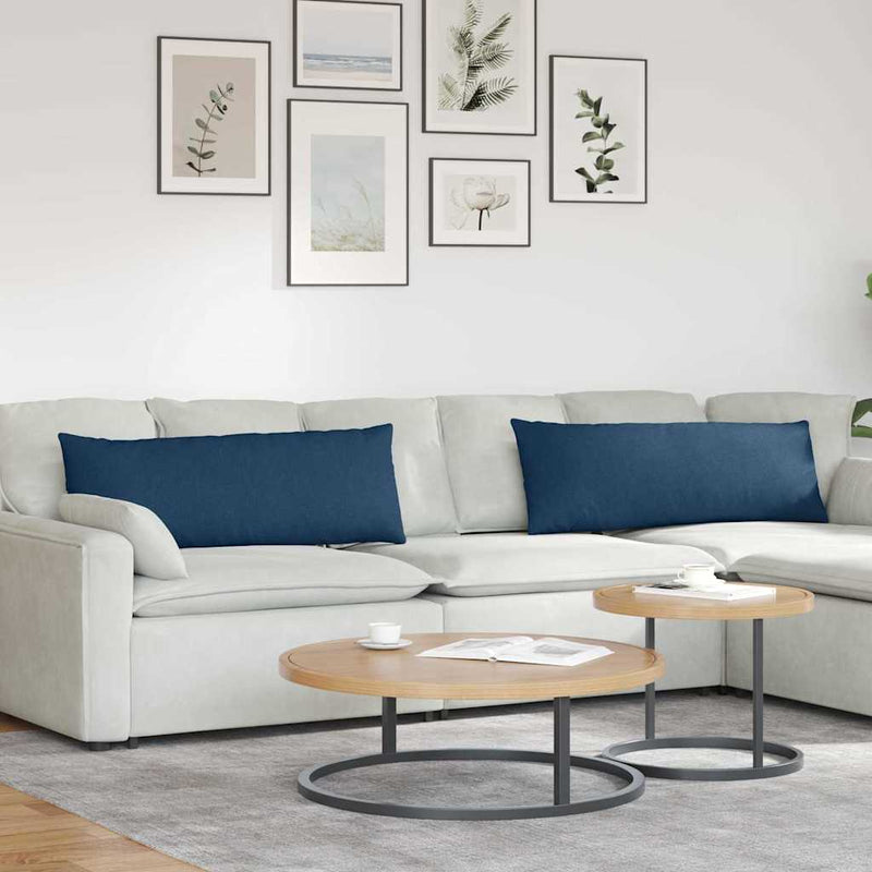 Load image into Gallery viewer, Vidaxl sofa kussens 2 pcs blauw 120 x 40 cm stof
