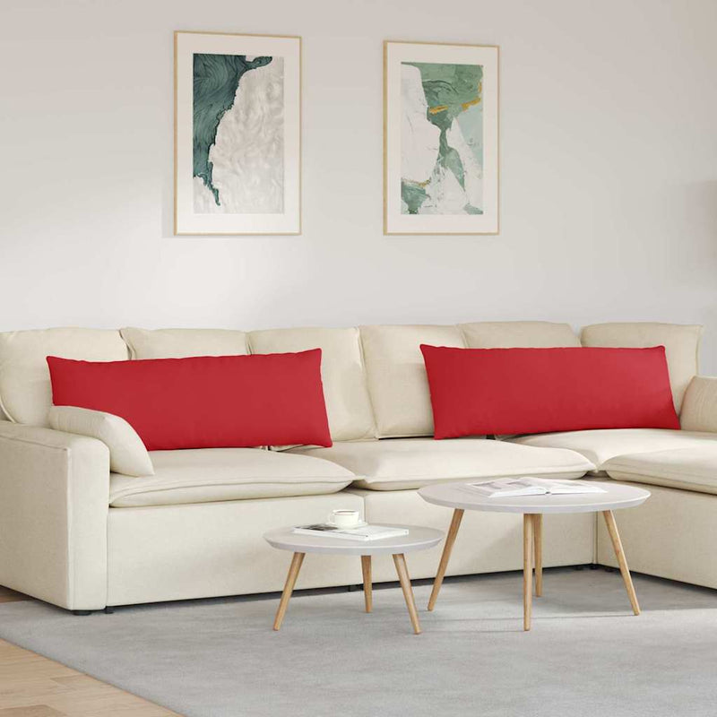 Load image into Gallery viewer, Vidaxl sofa kussens 2 pcs rood 120 x 40 cm stof

