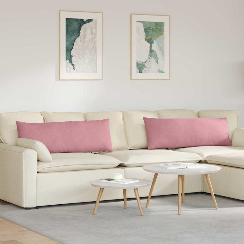 Load image into Gallery viewer, Vidaxl sofa kussens 2 stuks roze 120 x 40 cm cordstof
