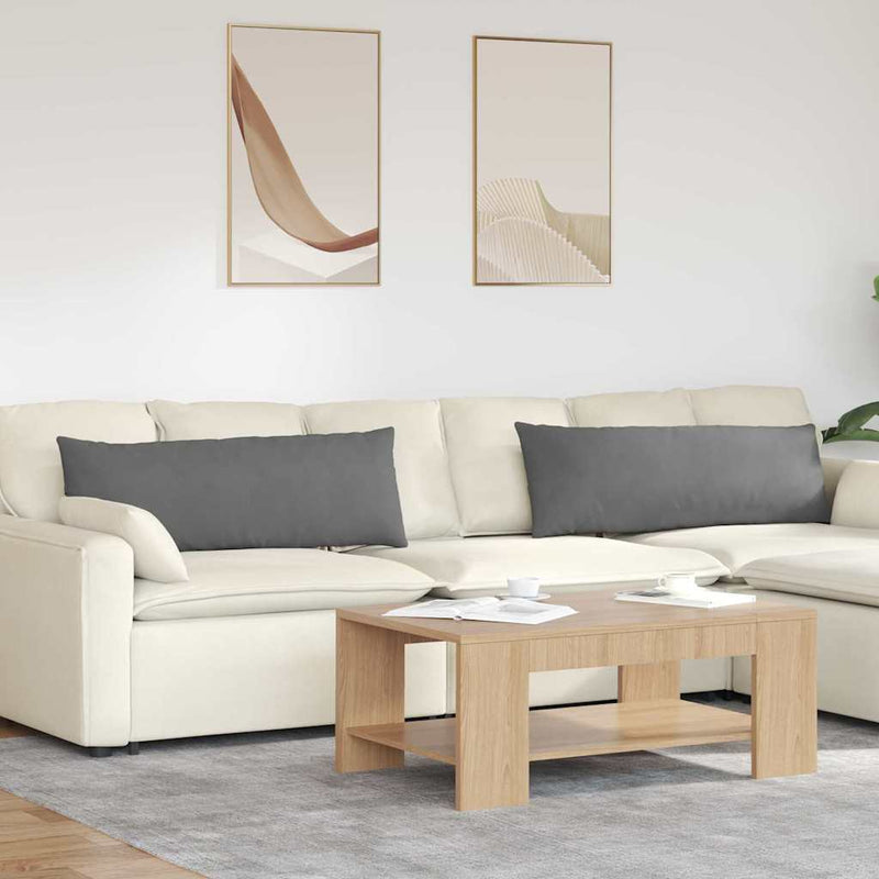 Load image into Gallery viewer, Vidaxl sofa kussens 2 stuks donkergrijs 120 x 40 cm stof
