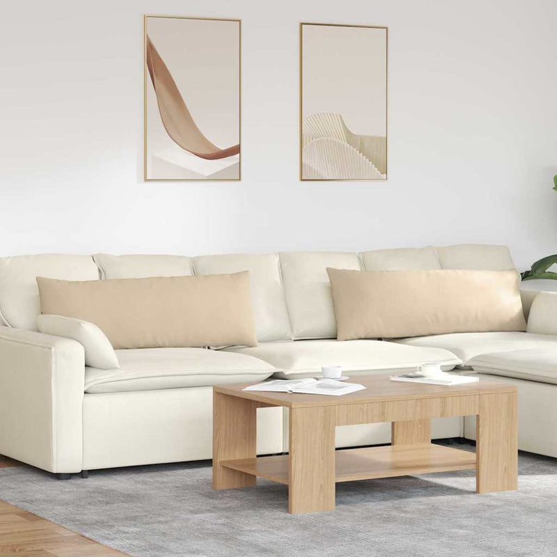 Load image into Gallery viewer, Vidaxl sofa kussens 2 stuks crème 120 x 40 cm stof

