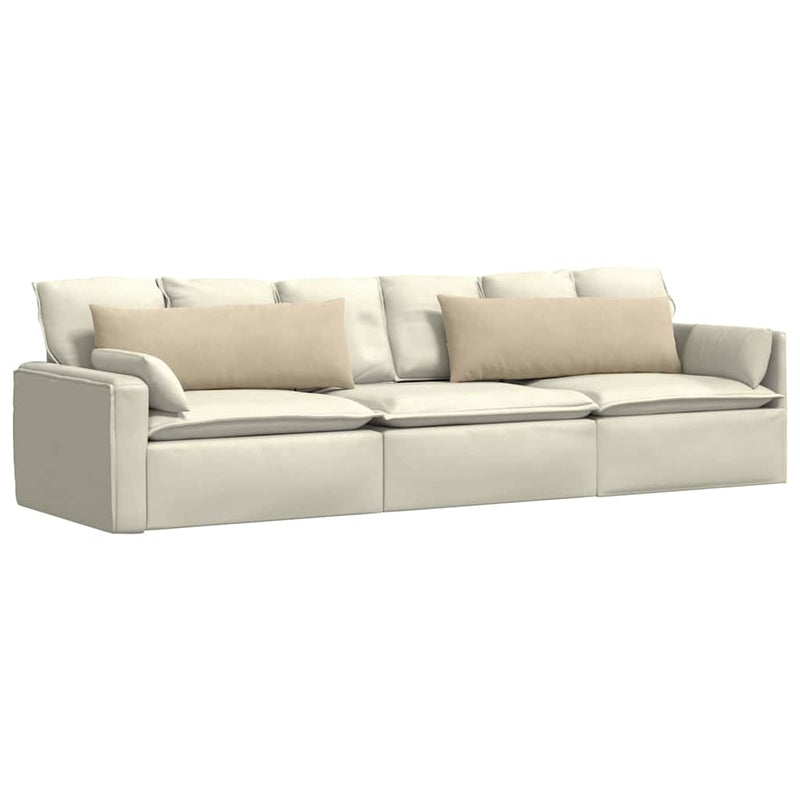 Load image into Gallery viewer, Vidaxl sofa kussens 2 stuks crème 120 x 40 cm stof
