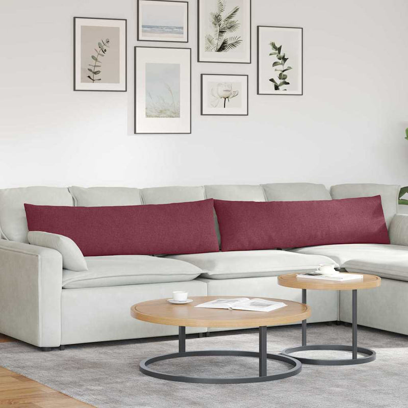 Load image into Gallery viewer, Vidaxl sofa kussens 2 pcs wijnrood 145 x 40 cm stof
