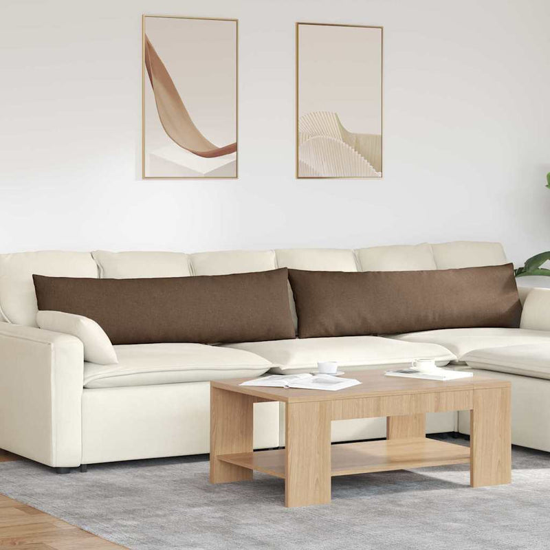 Load image into Gallery viewer, Vidaxl sofa kussens 2 pcs bruin 145 x 40 cm stof
