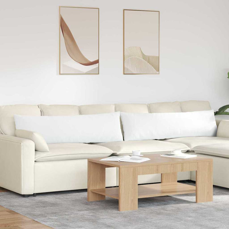 Load image into Gallery viewer, Vidaxl sofa kussens 2 pcs wit 145 x 40 cm stof
