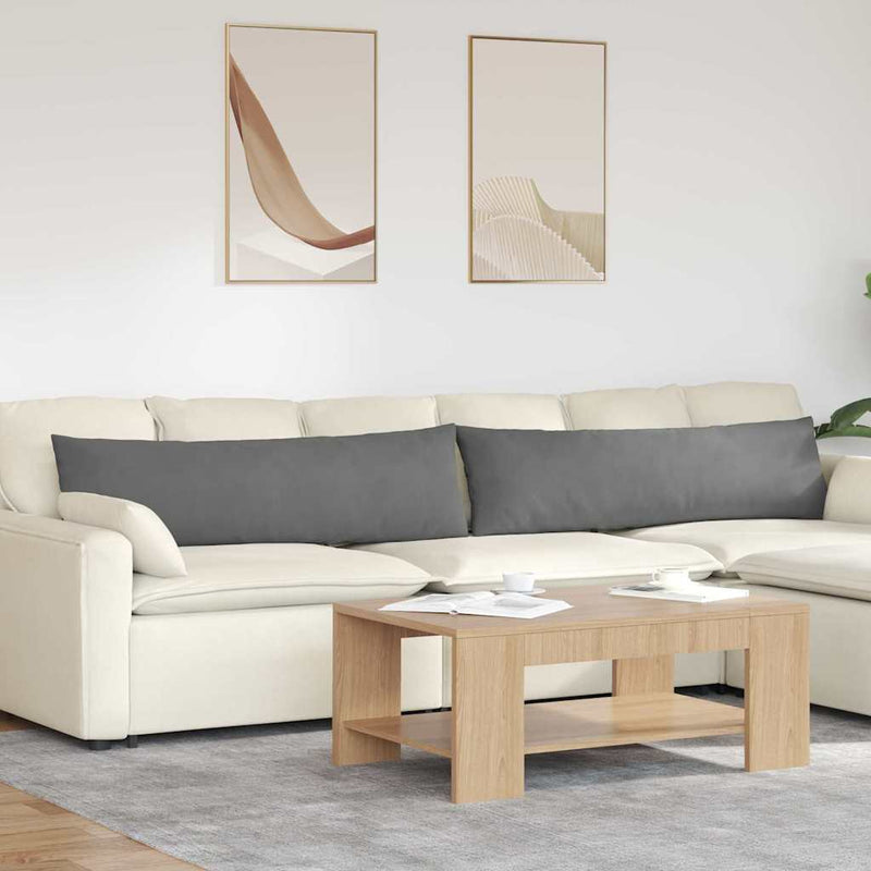 Load image into Gallery viewer, Vidaxl sofa kussens 2 stuks donkergrijs 145 x 40 cm stof
