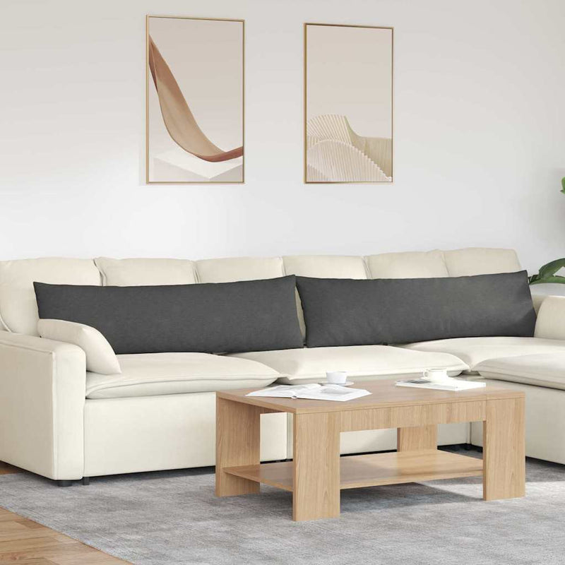 Load image into Gallery viewer, Vidaxl sofa kussens 2 stuks donkergrijs 145 x 40 cm cordstof
