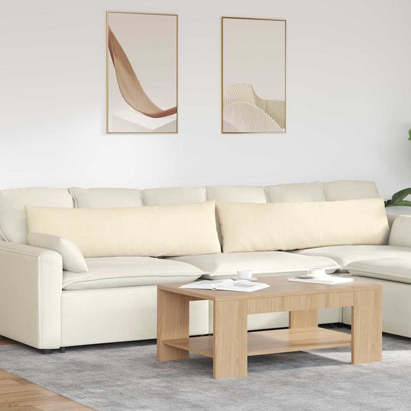 Load image into Gallery viewer, Vidaxl sofa kussens 2 stuks crème 145 x 40 cm cordstof
