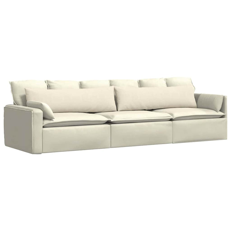 Load image into Gallery viewer, Vidaxl sofa kussens 2 stuks crème 145 x 40 cm cordstof
