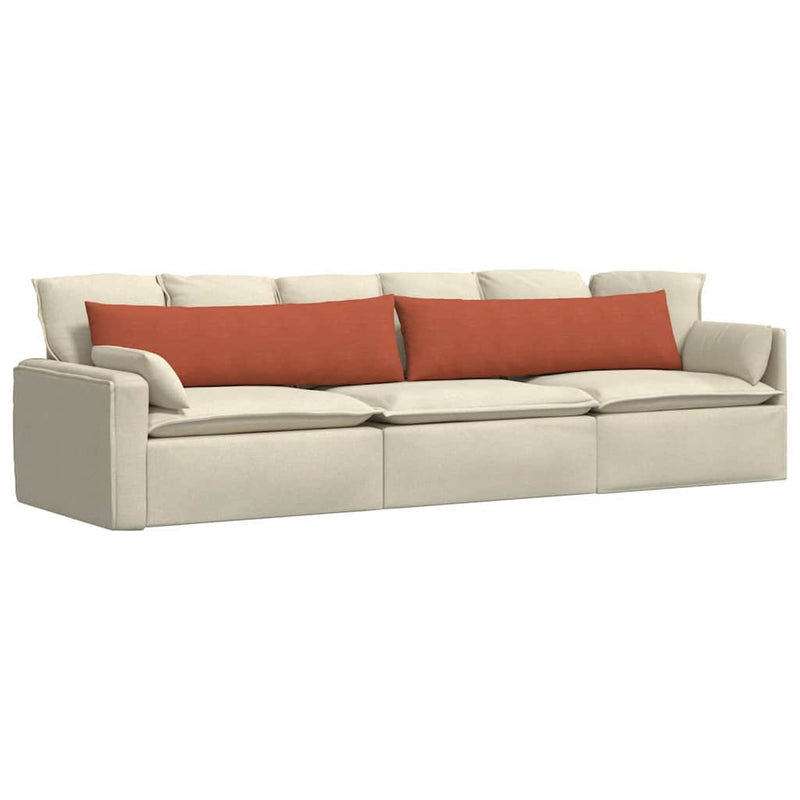 Load image into Gallery viewer, Vidaxl sofa kussens 2 stuks rood-oranje 145 x 40 cm cordstof
