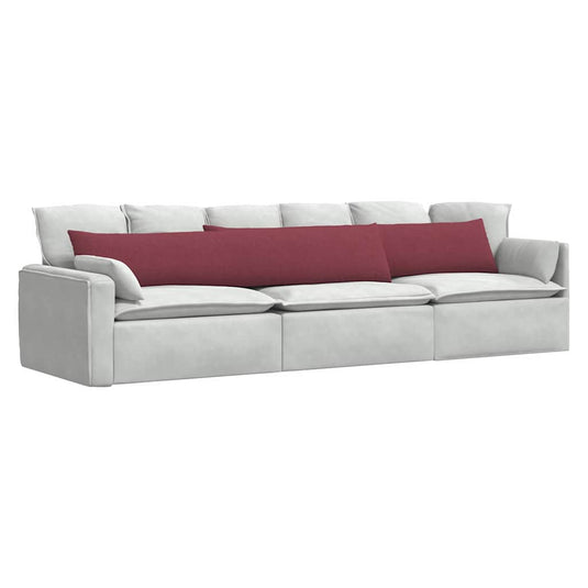 Vidaxl sofa kussens 2 pcs wijnrood 200 x 40 cm stof