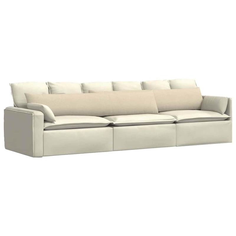 Load image into Gallery viewer, Vidaxl sofa kussens 2 pcs crème 200 x 40 cm stof
