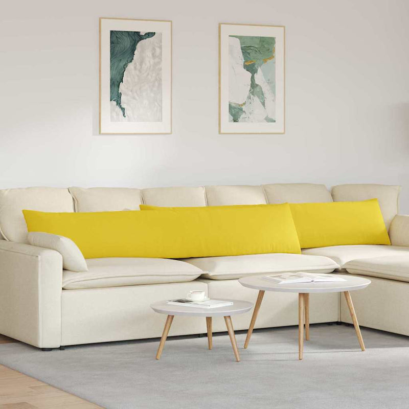 Load image into Gallery viewer, Vidaxl sofa kussens 2 pcs lichtgeel 200 x 40 cm stof
