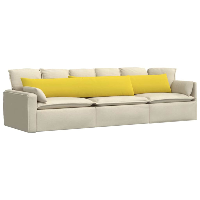 Load image into Gallery viewer, Vidaxl sofa kussens 2 pcs lichtgeel 200 x 40 cm stof
