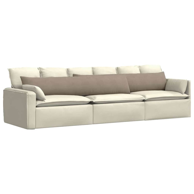 Load image into Gallery viewer, Vidaxl sofa kussens 2 stuks taupe 200 x 40 cm stof
