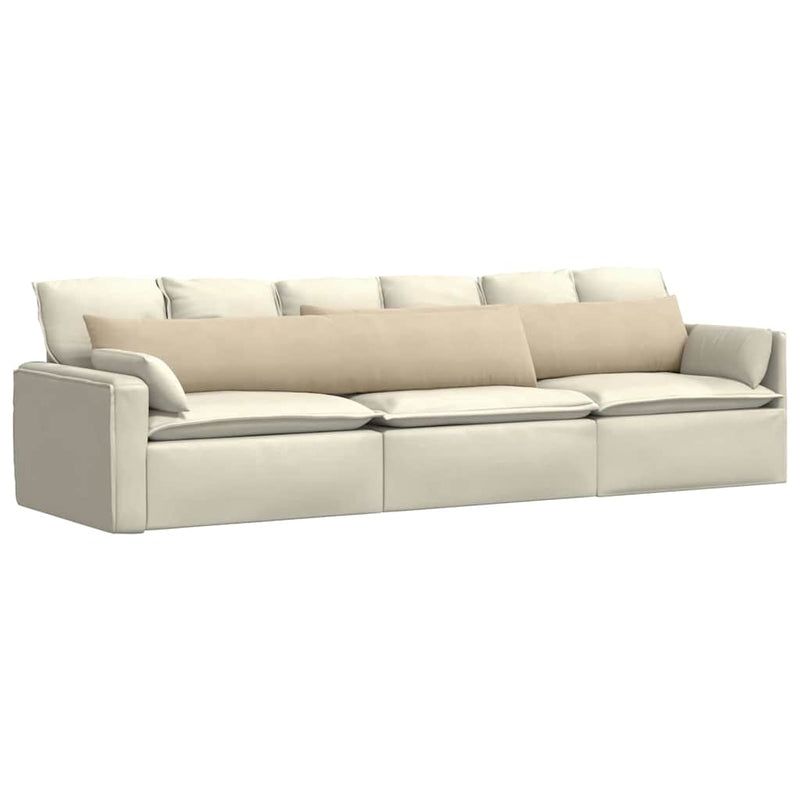 Load image into Gallery viewer, Vidaxl sofa kussens 2 stuks crème 200 x 40 cm stof
