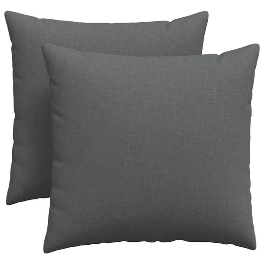 Vidaxl sofa kussens 2 pcs donkergrijs 45 x 45 cm stof