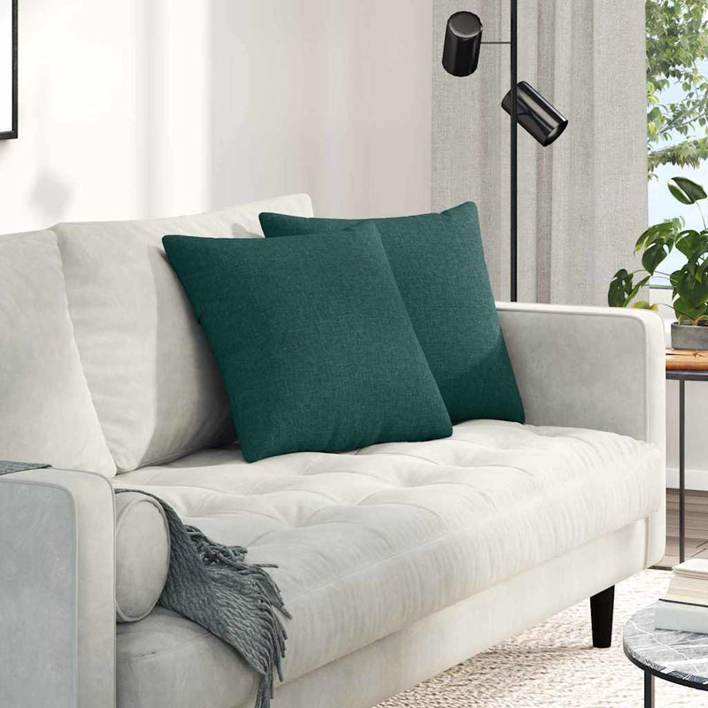 Load image into Gallery viewer, Vidaxl sofa kussens 2 pcs donkergroen 45 x 45 cm stof
