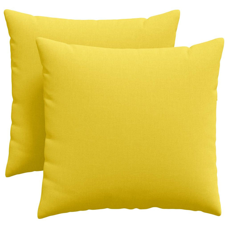 Load image into Gallery viewer, Vidaxl sofa kussens 2 pcs lichtgeel 45 x 45 cm stof
