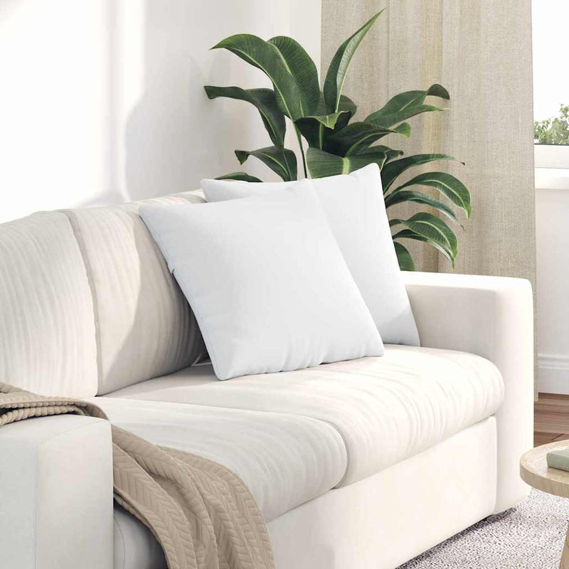 Load image into Gallery viewer, Vidaxl sofa kussens 2 pcs wit 45 x 45 cm stof
