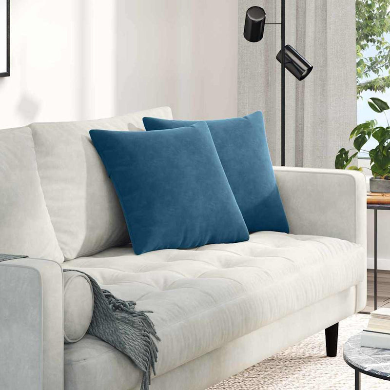 Load image into Gallery viewer, Vidaxl sofa kussens 2 stuks blauw 45 x 45 cm cordstof
