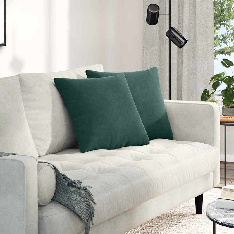 Load image into Gallery viewer, Vidaxl sofa kussens 2 stuks donkergroen 45 x 45 cm cordstof
