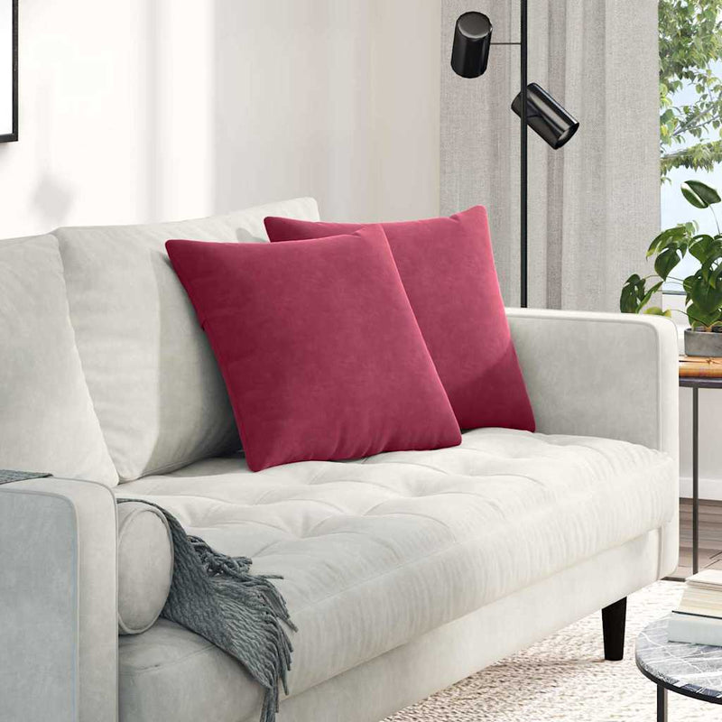Load image into Gallery viewer, Vidaxl sofa kussens 2 stuks wijnrood 45 x 45 cm cordstof
