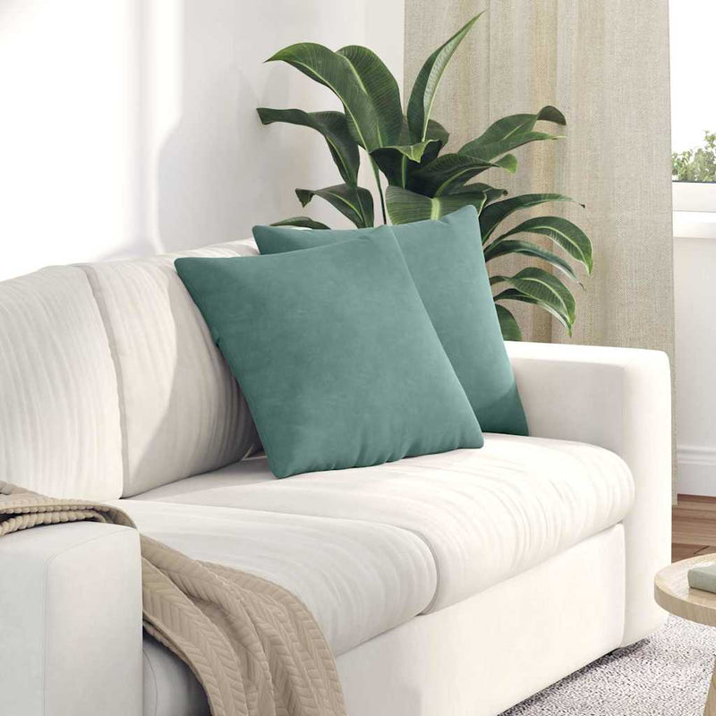 Load image into Gallery viewer, Vidaxl sofa kussens 2 stuks zeegroen 45 x 45 cm cordstof
