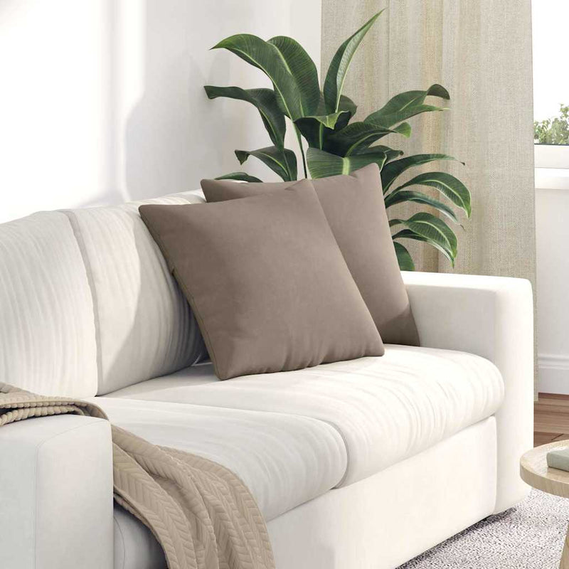 Load image into Gallery viewer, Vidaxl sofa kussens 2 stuks taupe 45 x 45 cm stof
