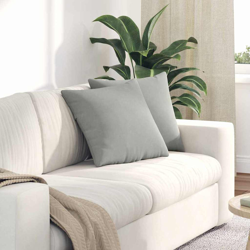 Load image into Gallery viewer, Vidaxl sofa kussens 2 stuks lichtgrijs 45 x 45 cm stof
