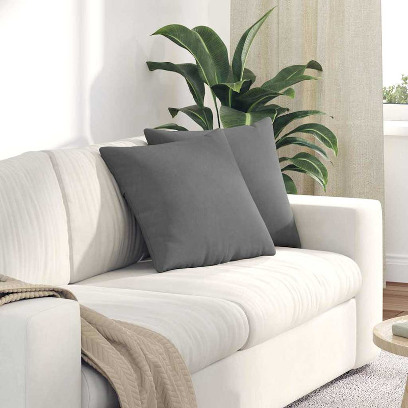 Load image into Gallery viewer, Vidaxl sofa kussens 2 stuks donkergrijs 45 x 45 cm stof
