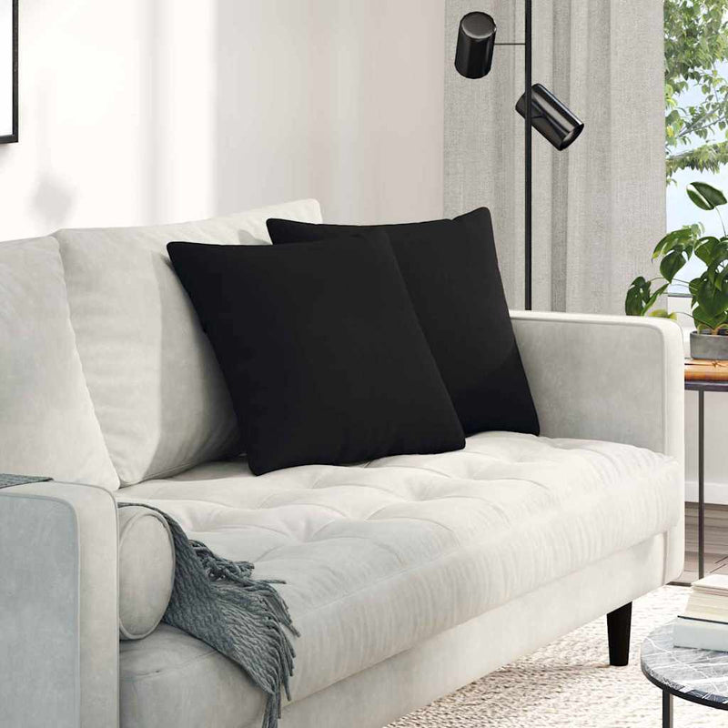 Load image into Gallery viewer, Vidaxl sofa kussens 2 stuks zwart 45 x 45 cm stof
