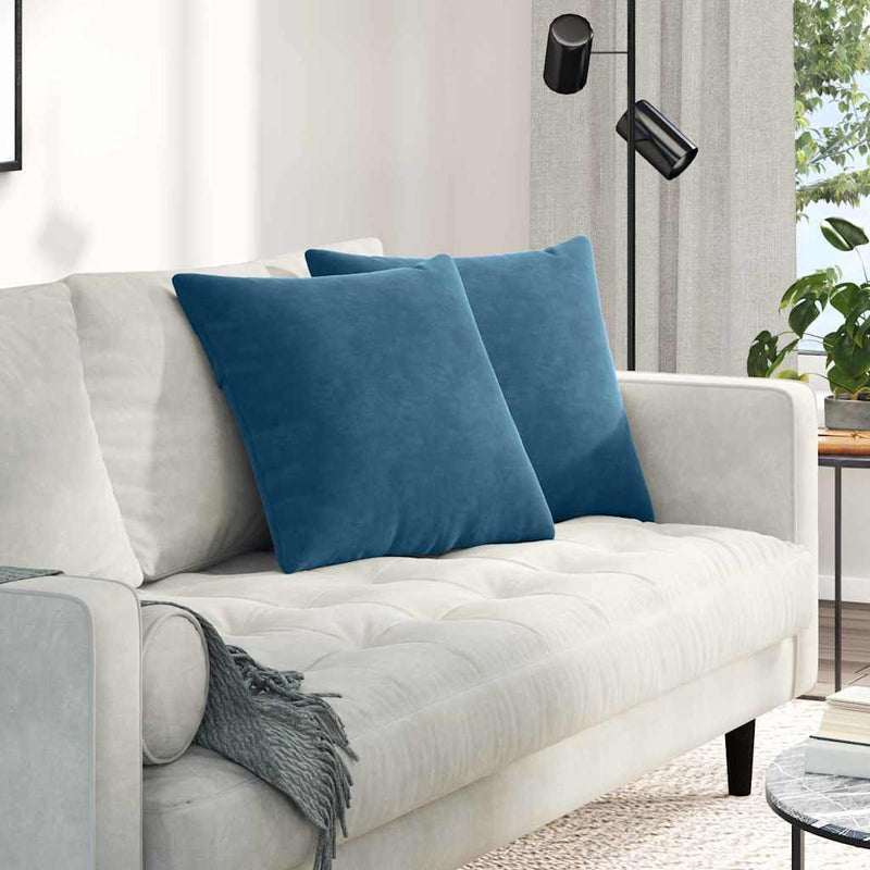 Load image into Gallery viewer, Vidaxl sofa kussens 2 stuks blauw 50 x 50 cm cordstof
