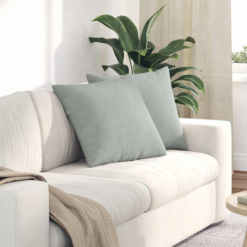 Load image into Gallery viewer, Vidaxl sofa kussens 2 stuks lichtgrijs 50 x 50 cm cordstof
