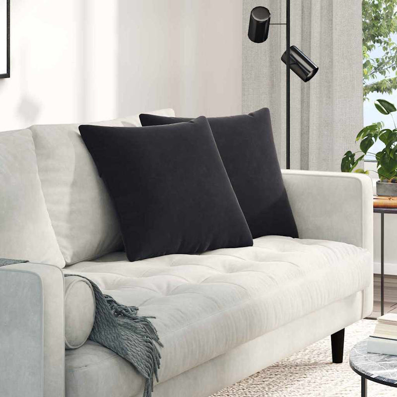 Load image into Gallery viewer, Vidaxl sofa kussens 2 stuks zwart 50 x 50 cm cordstof
